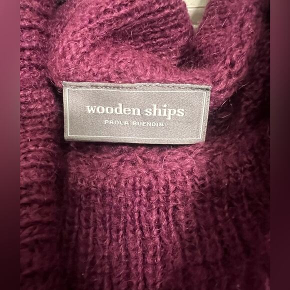 Wooden Ships Purple Cowl Neck Knit Sweater Dress Size S/M - Picture 2 of 6